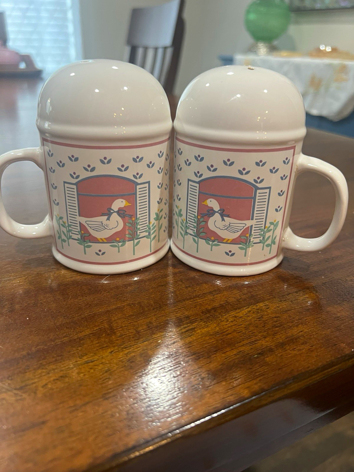 Vintage 1985 Current Inc Goose Salt Pepper Shakers Set Japan Country Kitchen