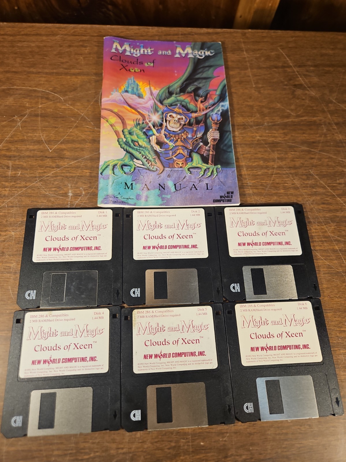 Might And Magic: Clouds Of Xeen, Vintage PC Game, 3.5 disks, 1992, Manual