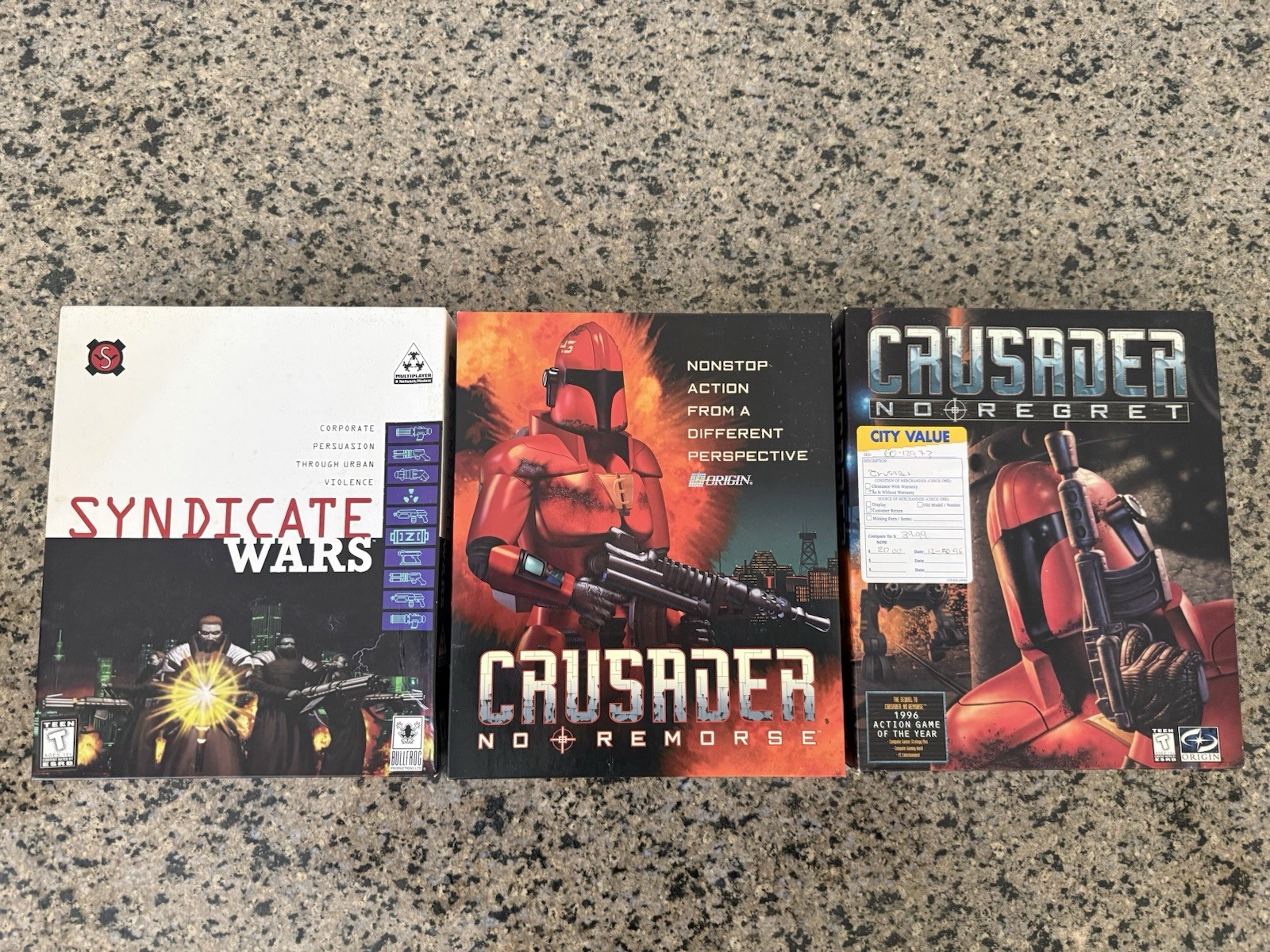 Crusader No Remorse , No Regret, Syndicate Wars PC Game  Big Box  Lot Windows 95