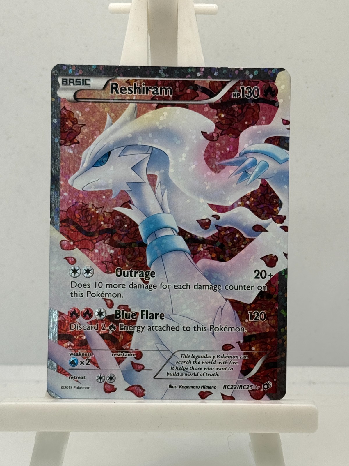 Reshiram (Full Art) RC22/RC25 Legendary Treasures: Radiant Collection Holo NM