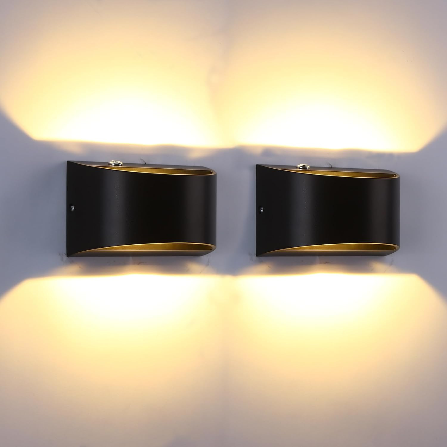 2Pack 12V RV Modern LED Wall Sconce Lighting Fixture Lamps, RV LED Bedside Readi