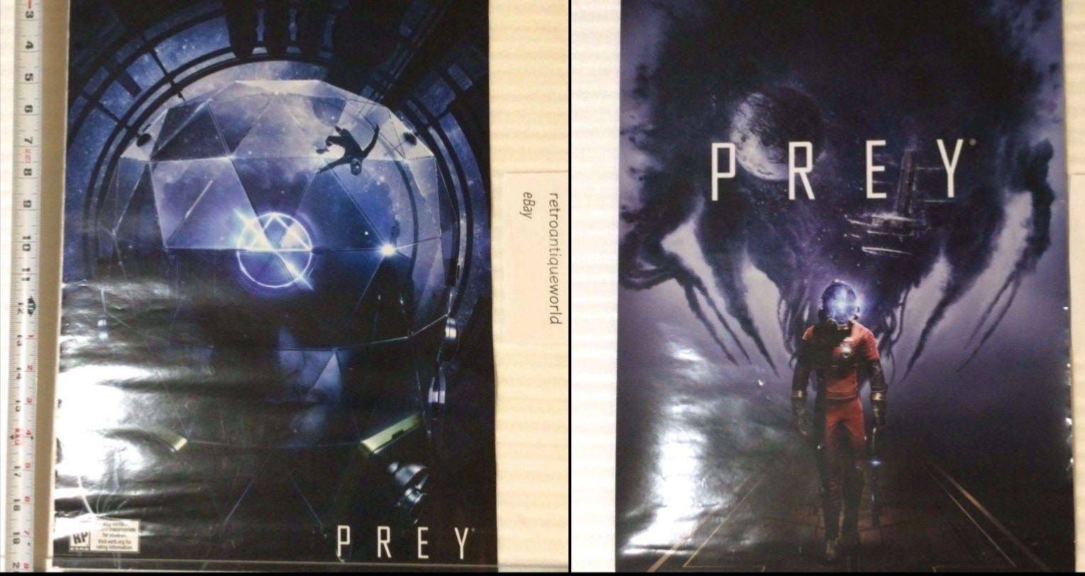 PREY 2017 Limited Promo Poster Display 2-Sided Authentic PS4 XBOX ONE PC RARE