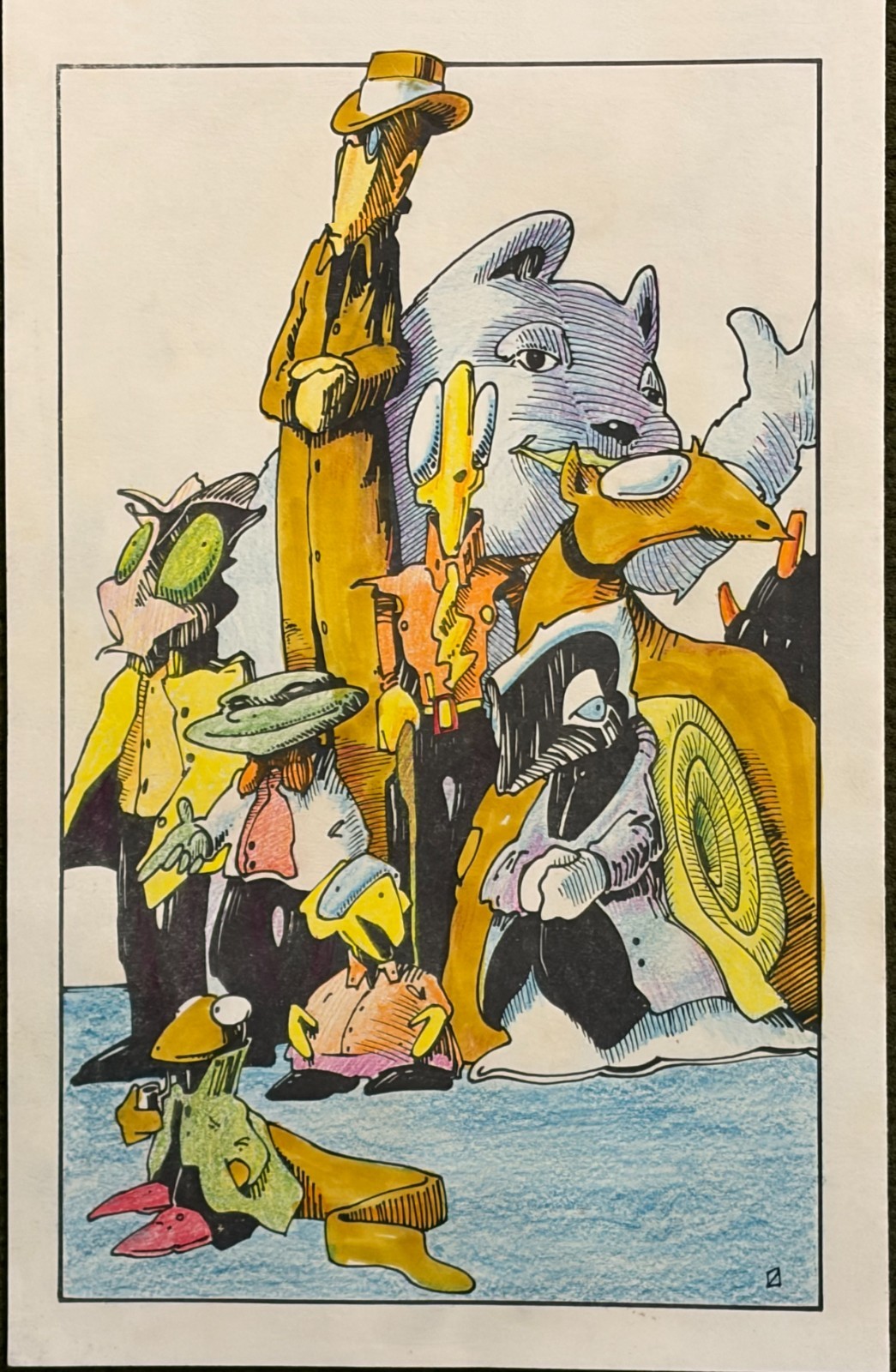 DARREL ANDERSON Art, Original Color Guide, Cascade Comix Monthly back cover 1979