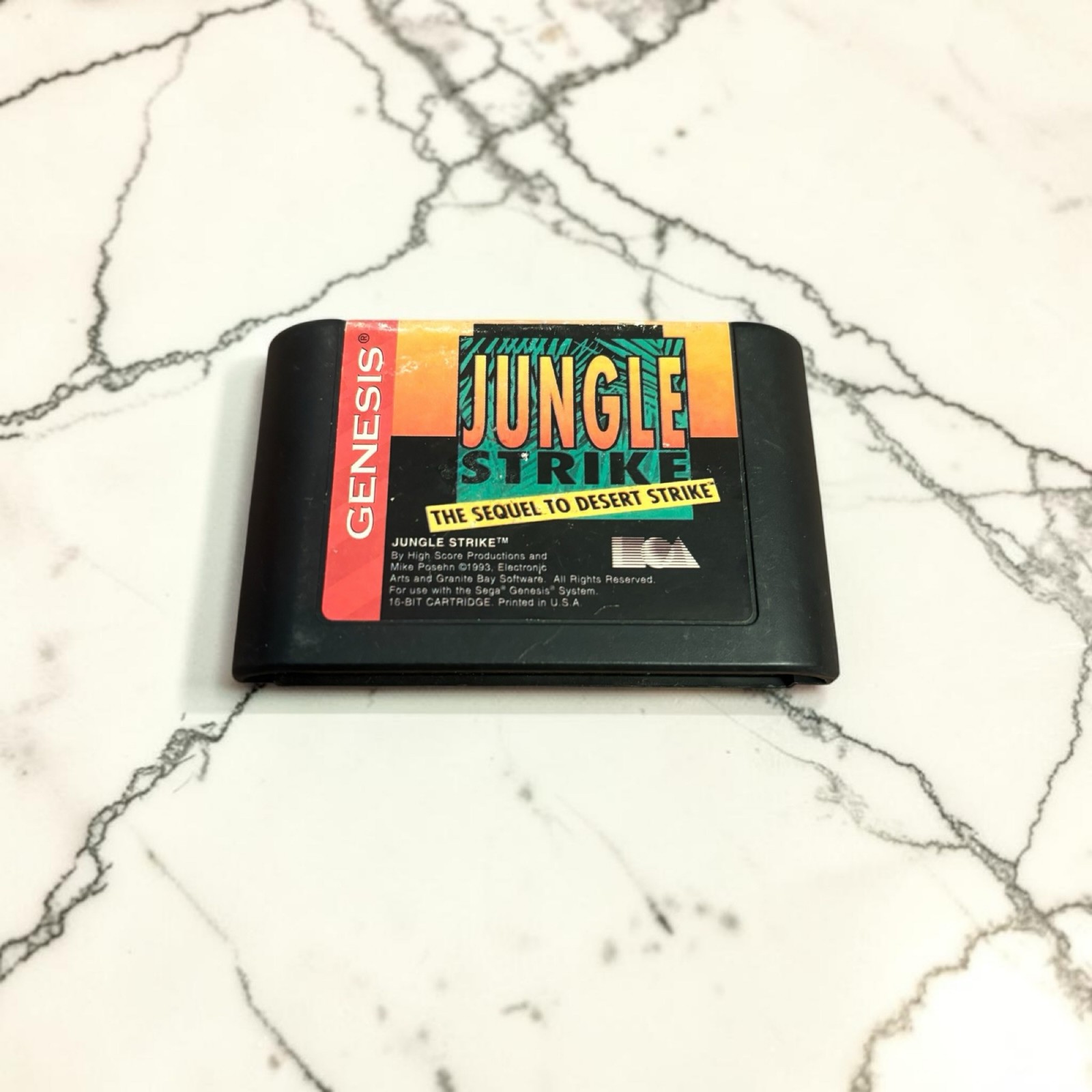 Jungle Strike Sega Genesis Cartridge 1993 Electronic Arts Game