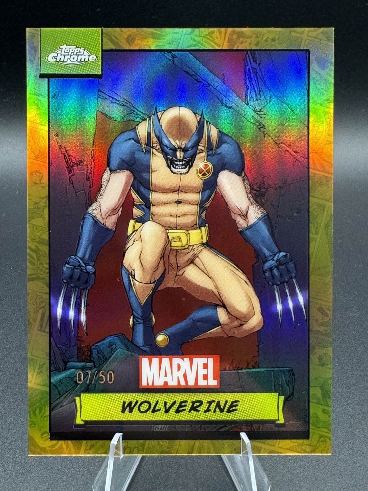 2024 Topps Chrome Marvel Wolverine True Gold refractor /50