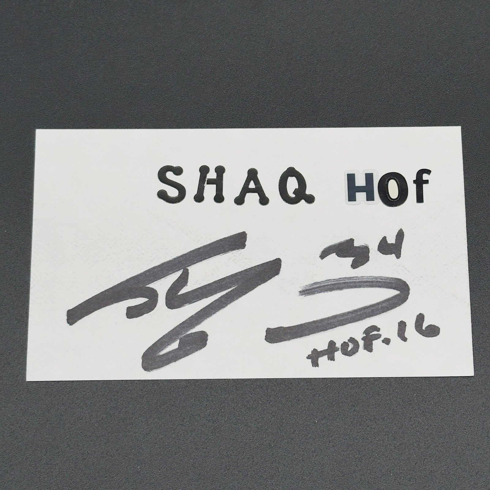 Shaquille O’Neal ​Signed 3x5 Index Card - LA Lakers- TTM Authentic Autograph