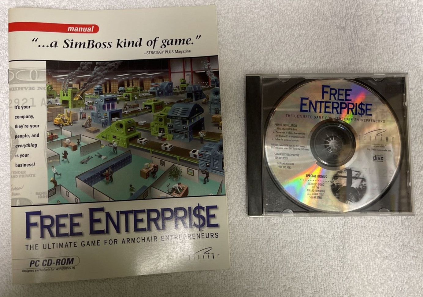 Free Enterprise PC Game (1996) - ULTRA RARE [PC Big Box & Complete]
