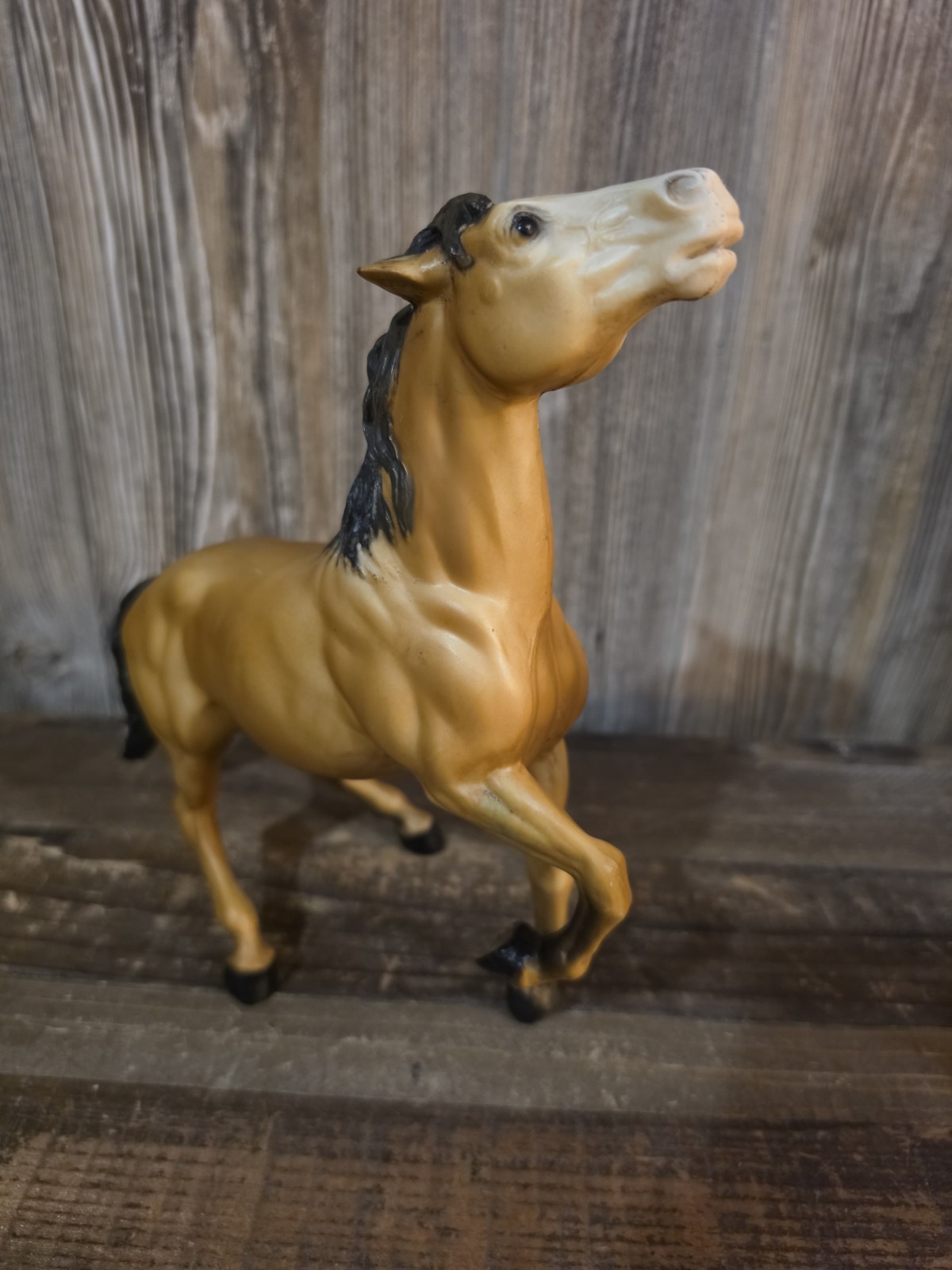 Vintage 60\'s Breyer Horse #87 Traditional Diablo Mustang Buckskin Semi Rearing