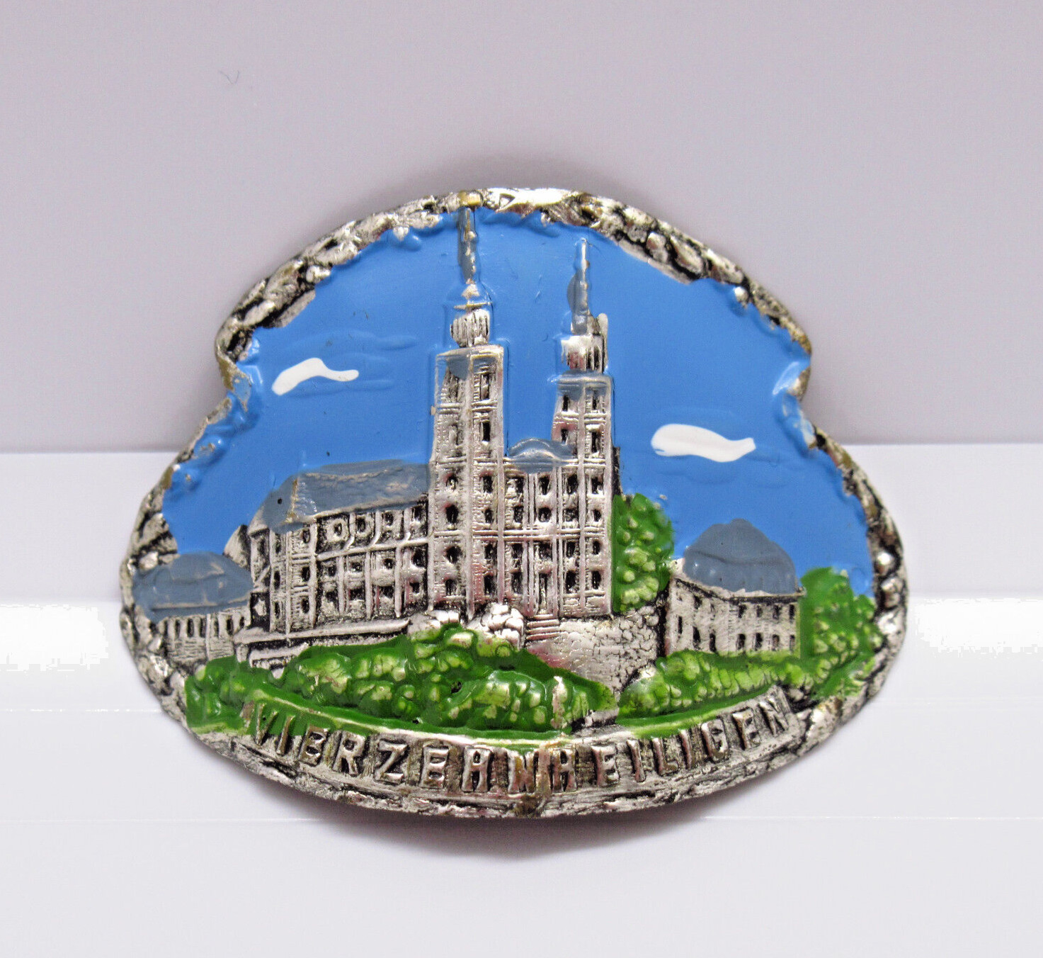 Vierzehnheiligen Medallion Germany Walking Stick Badge Basilica Scenic