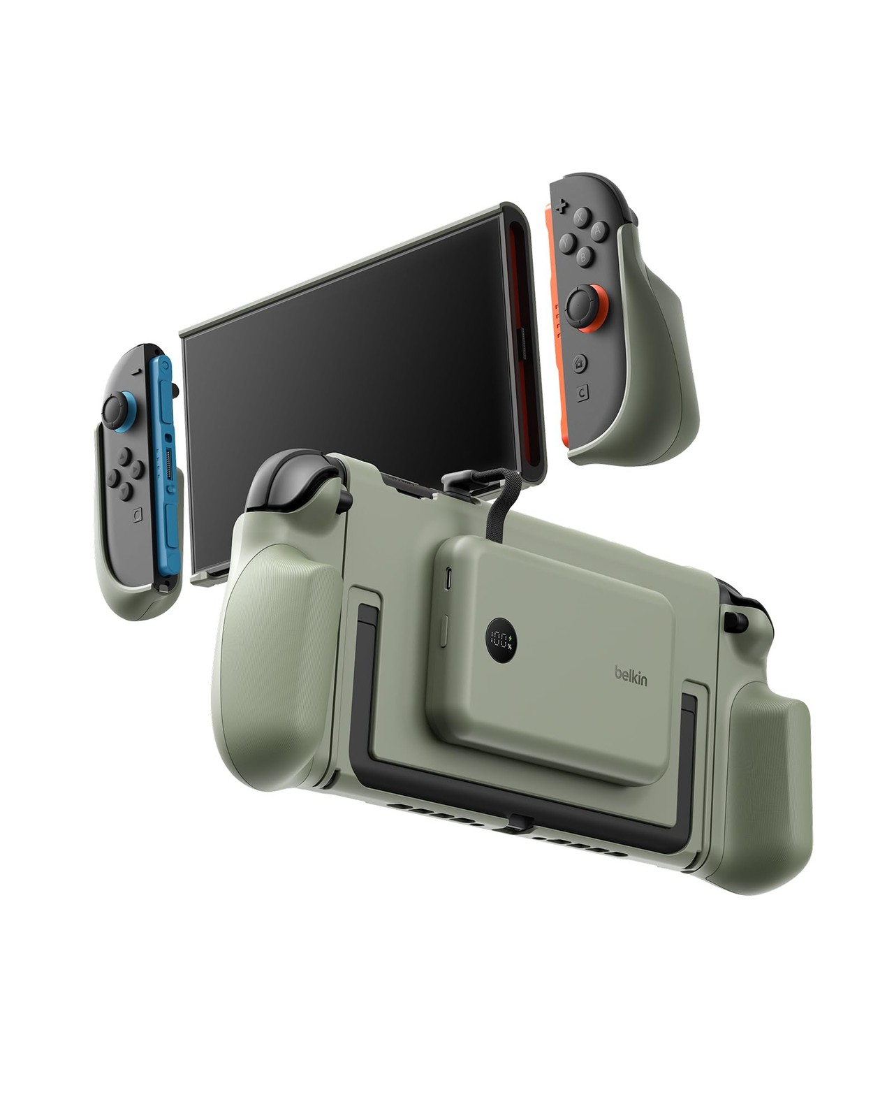 Belkin Charging Grip For Switch 2, 10000Mah 30W Pd Battery, Joy-Con Gaming Hand_