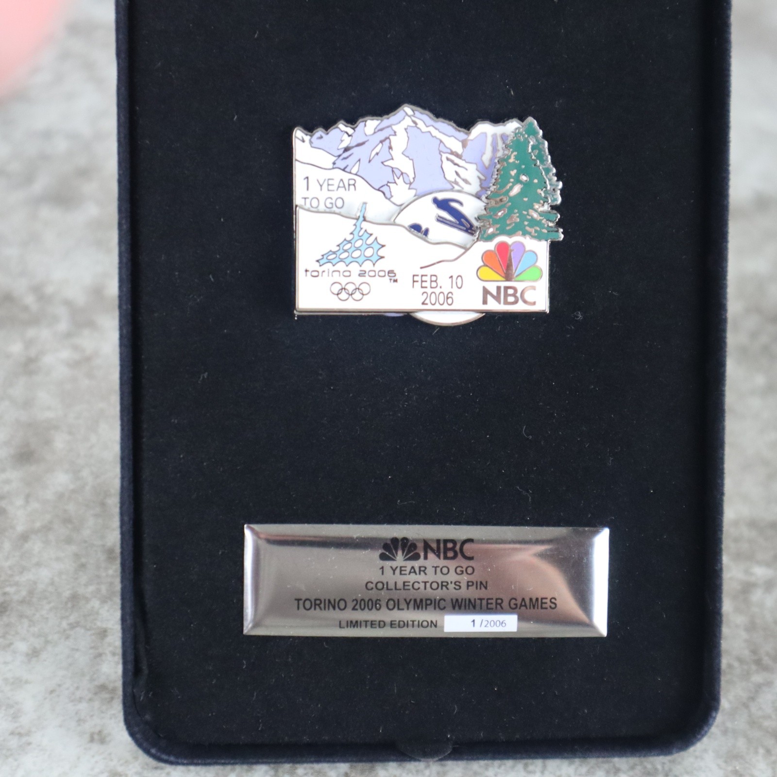 NBC Torino 2006 Olympic Winter Games 1 Year To Go Collector's Pin Limited