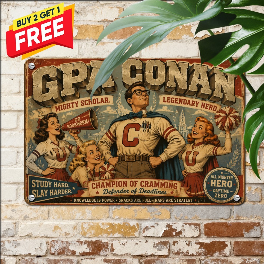 Revenge Of The Underdogs Cinema Sign Retro Campus Comedy Metal Wall Plaque