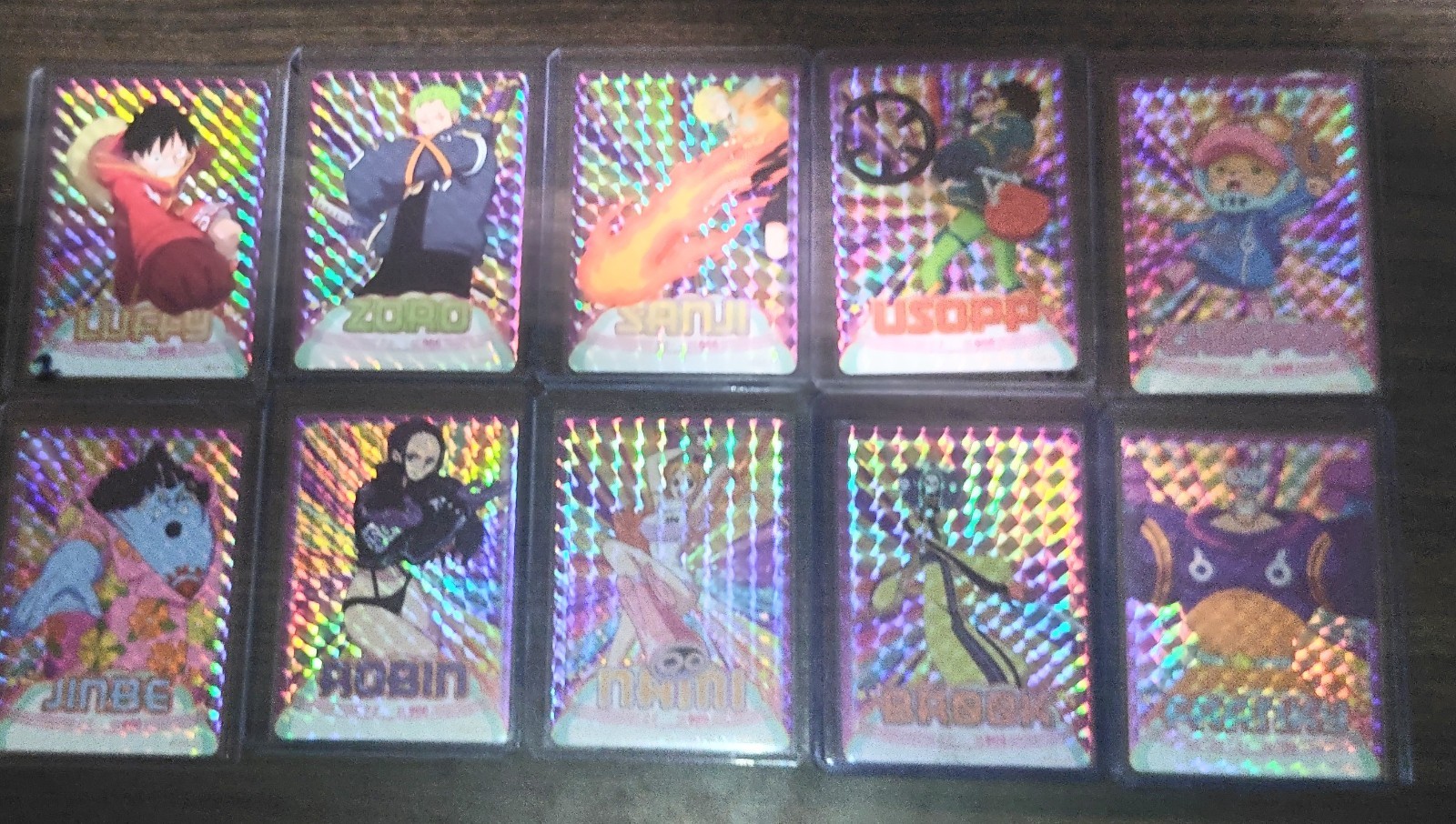Rare Set Hits One Piece Lot Of 10 Holo Sticker Cards Featuring Straw Hat Crew