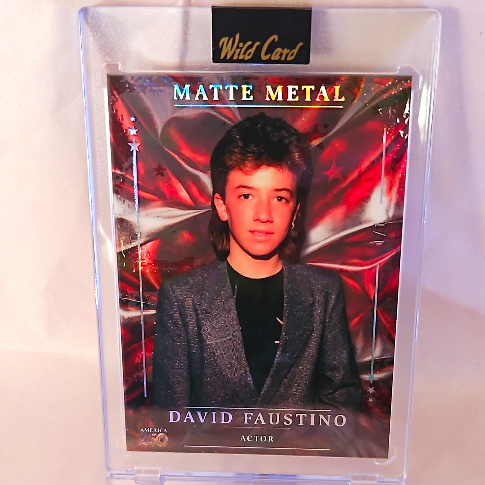 Wild Card 2026 Matte Metal America 250 David Faustino Insert Card #MMERwa2-DF