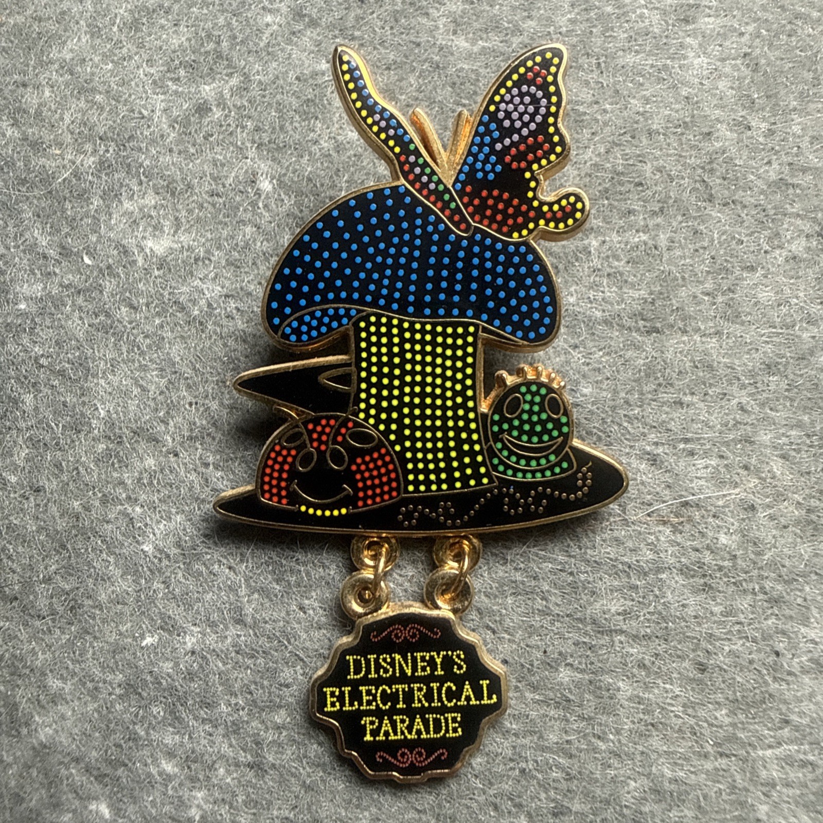 DISNEY\'S ELECTRICAL PARADE Official Pin Mushroom Butterfly Bugs 2007 Retired