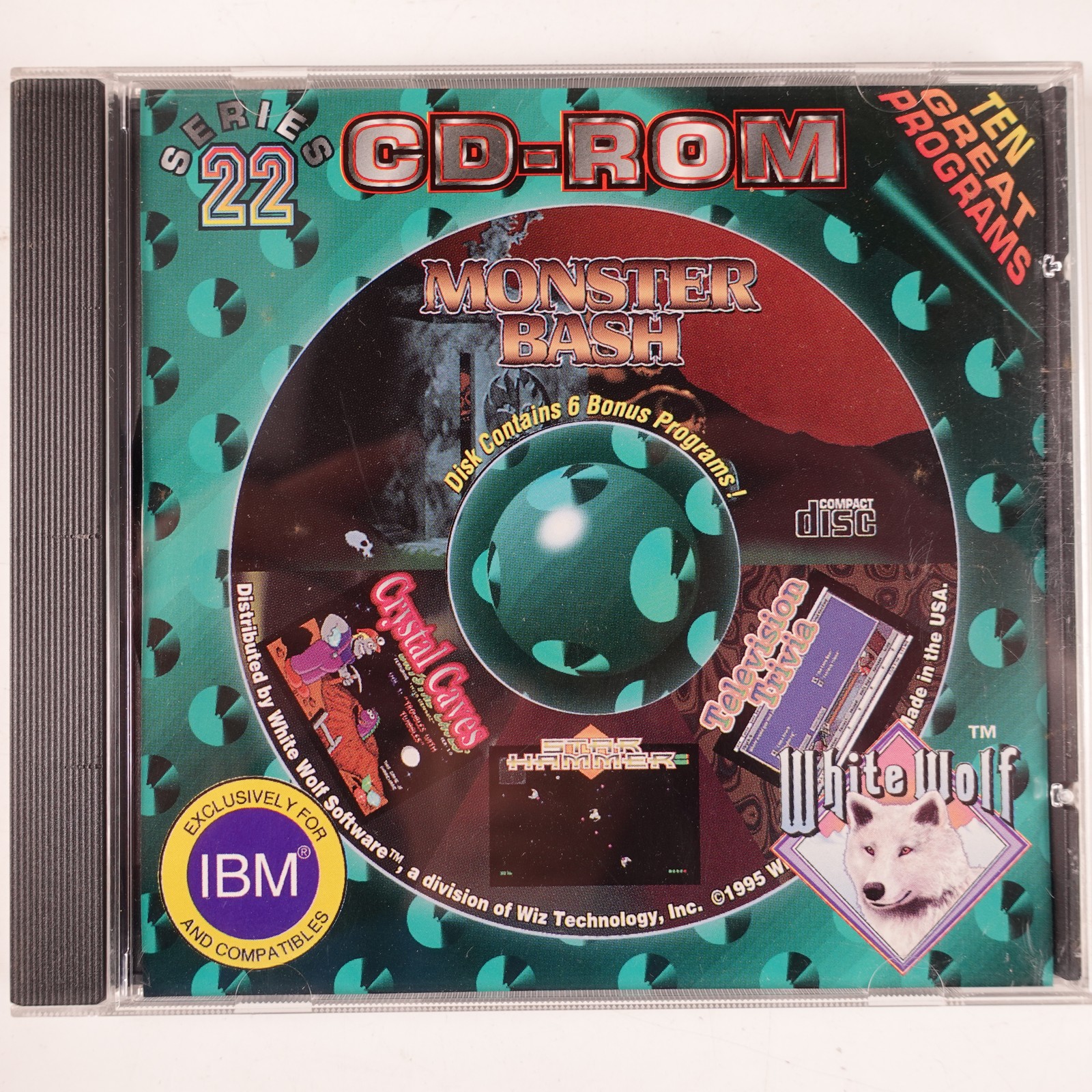 Monster Bash Series 22 PC CD-ROM 1995 White Wolf Software Bonus Games