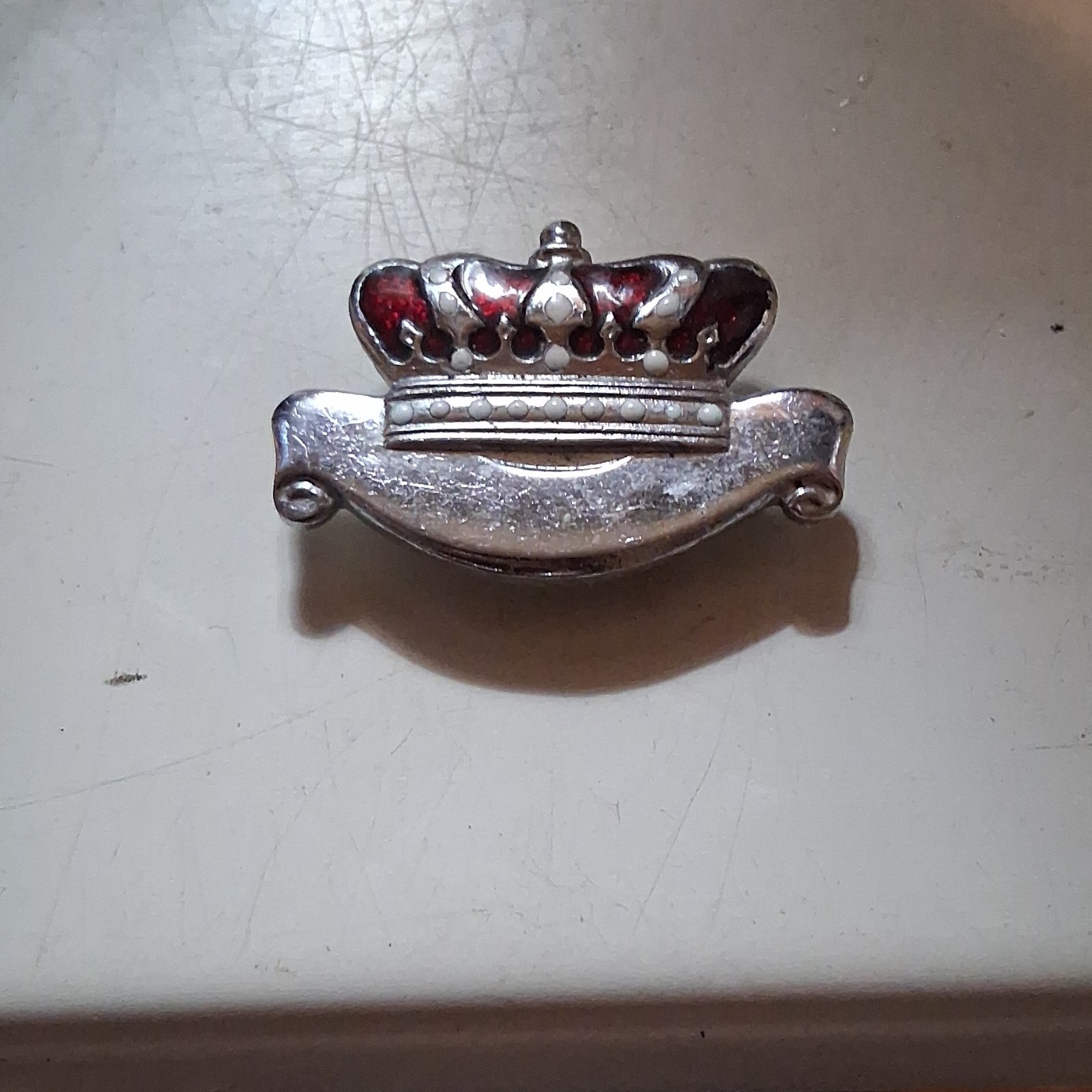 Chrysler Imperial Crown Steering Wheel Emblem Vintage Enamel 1941 