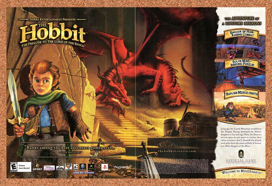 2003 The Hobbit GameCube Original Advertisement / Retro Promo v3