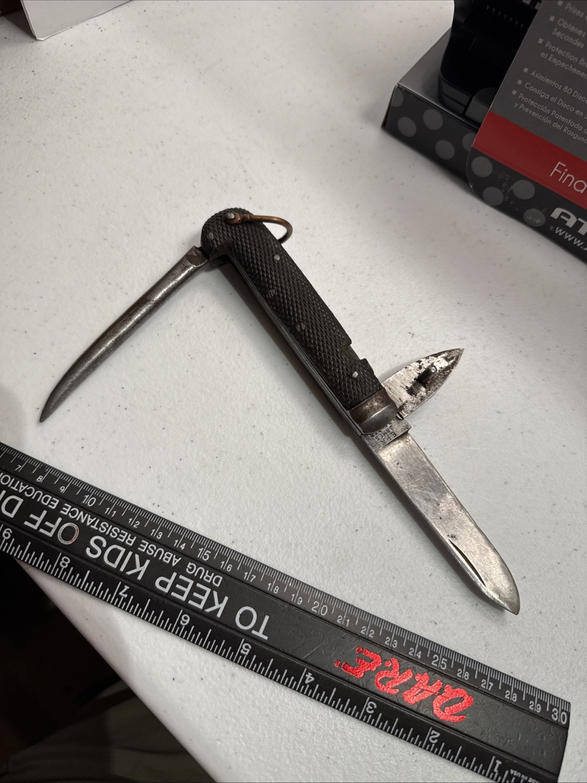 Vintage RARE WW1 WW2 BRITISH NAVAL BOSUN NAVY SAILORS KNIFE By ERA James Barber