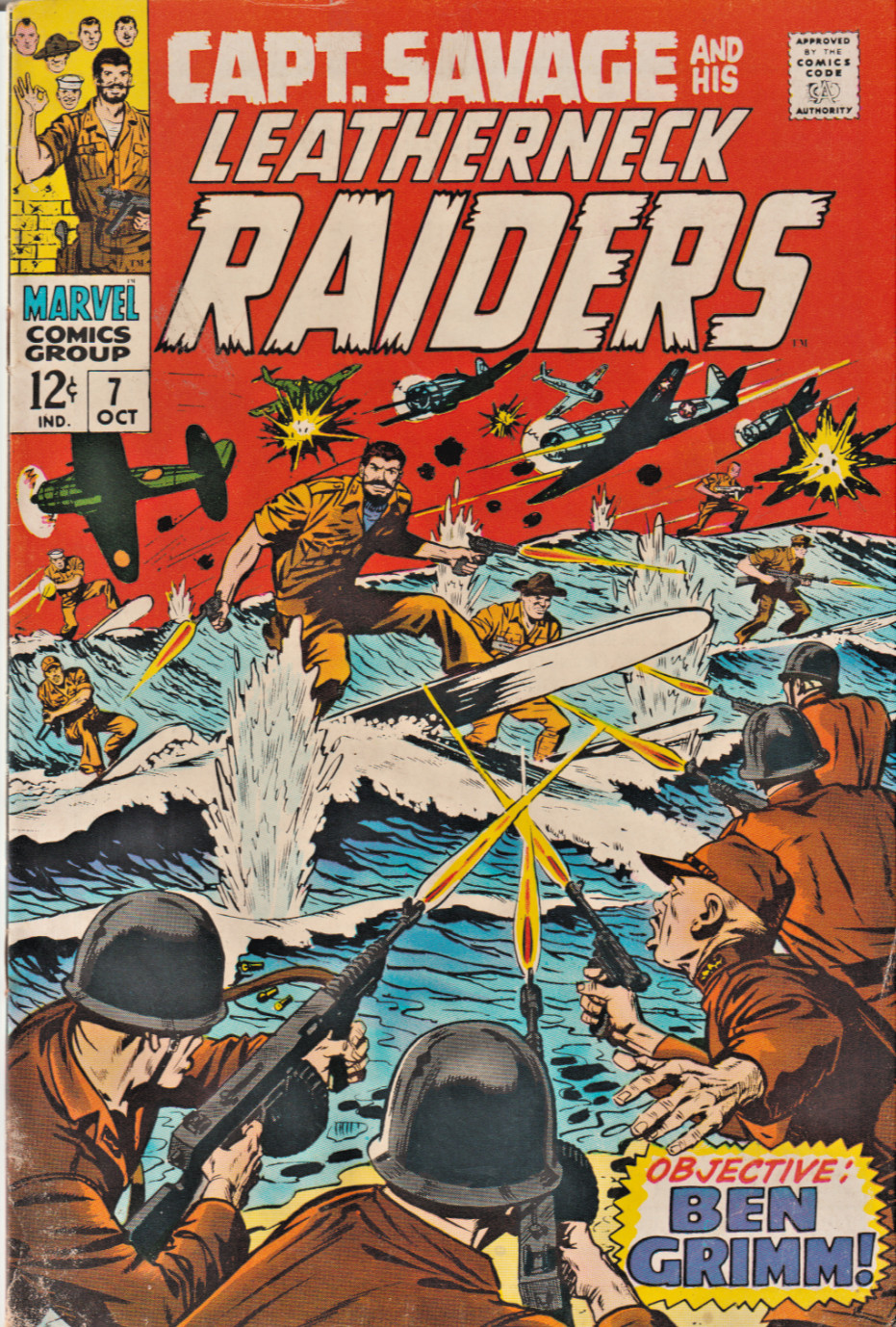 CAPTIAN SAVAGE AND HIS LEATHERNECK RAIDERS #7  MARVEL  SILVER-AGE 1968