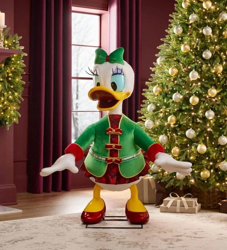 4 FT ANIMATED DISNEY'S DAISY DUCK INTERACTIVE CHRISTMAS ANIMATRONIC PROP