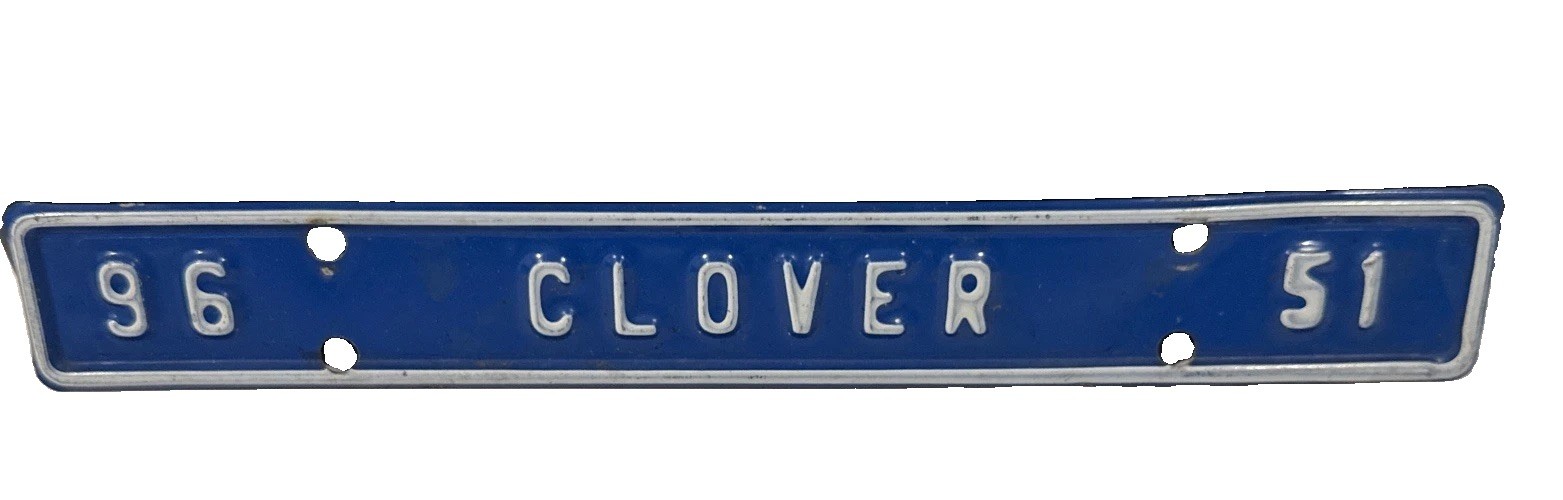 Exp Va Vanity License Plate Tax Tag Topper CLOVER Small Town Virginia 96 51 Tag