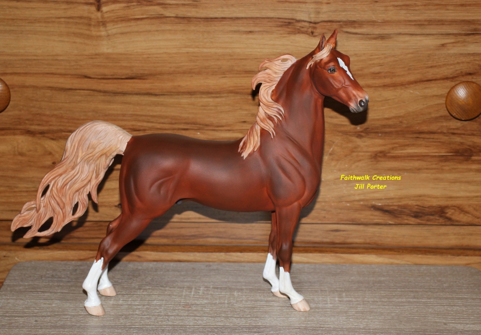 OOAK CM Breyer Traditional Saddlebred Stallion  Custom Chestnut Horse