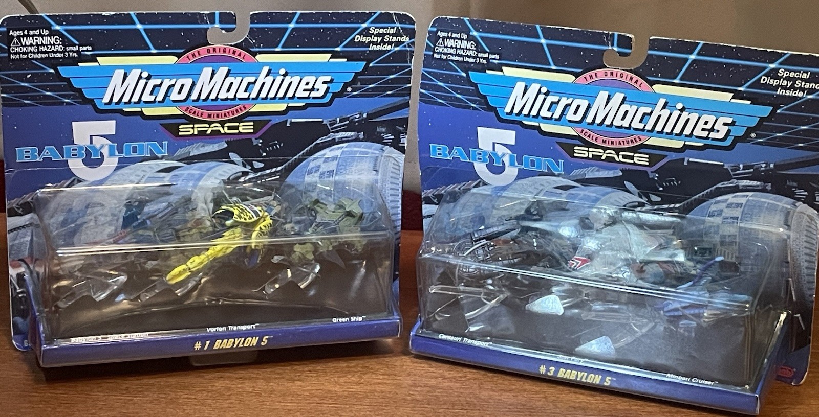 Galoob Micro Machines BABYLON 5 Three Pack Lot- Collection #1 & #3 NIB Bad Cards