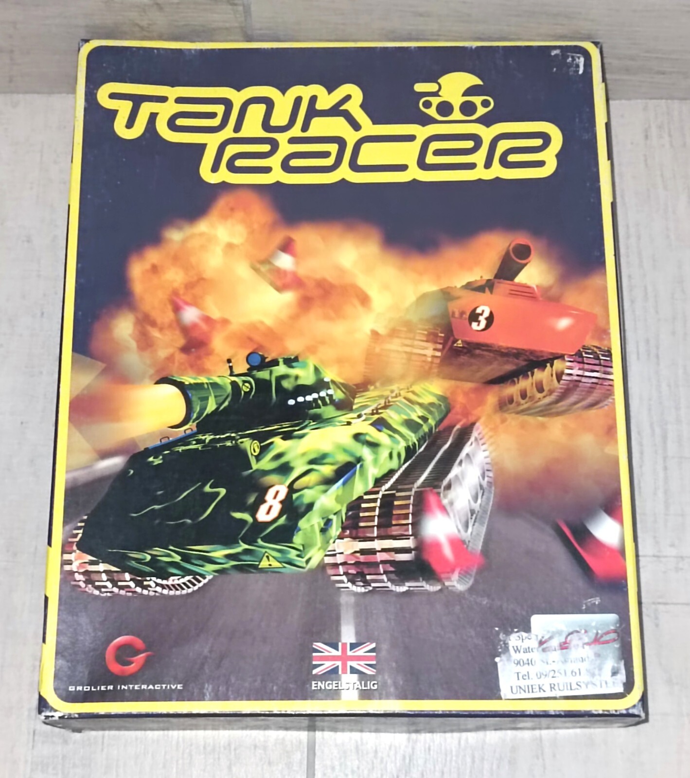 TANK RACER BIG BOX COMPLETE ENG 1998 + MANUAL + PC VIDEO GAME INSERT WORKS