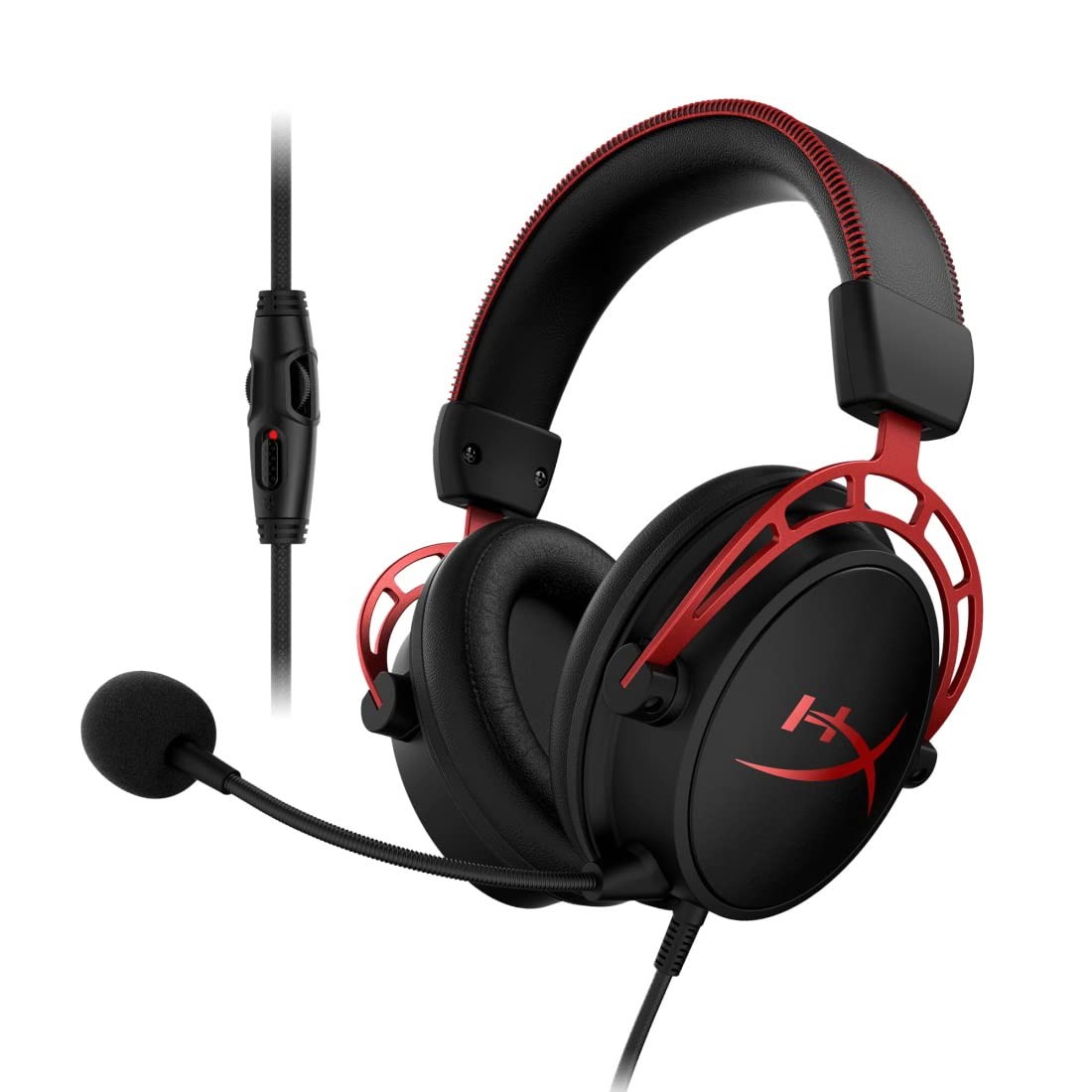 Hyperx Cloud Alpha Gaming Headset With In-Line Volume Control Box