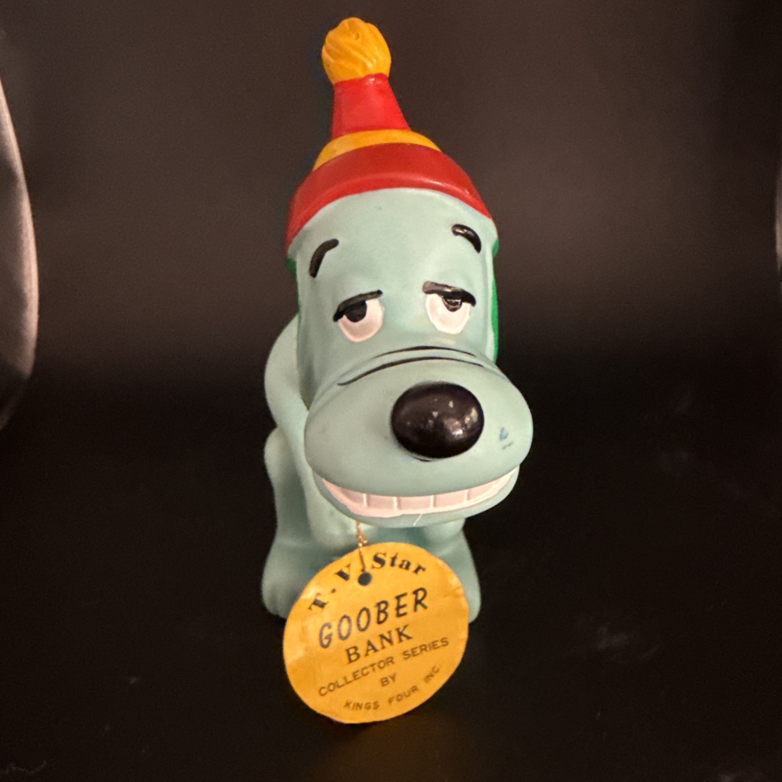 Rare Vtg Kings Island Goober Ghost Chasers Vinyl Bank w/ Tag Hanna-Barbera 70s