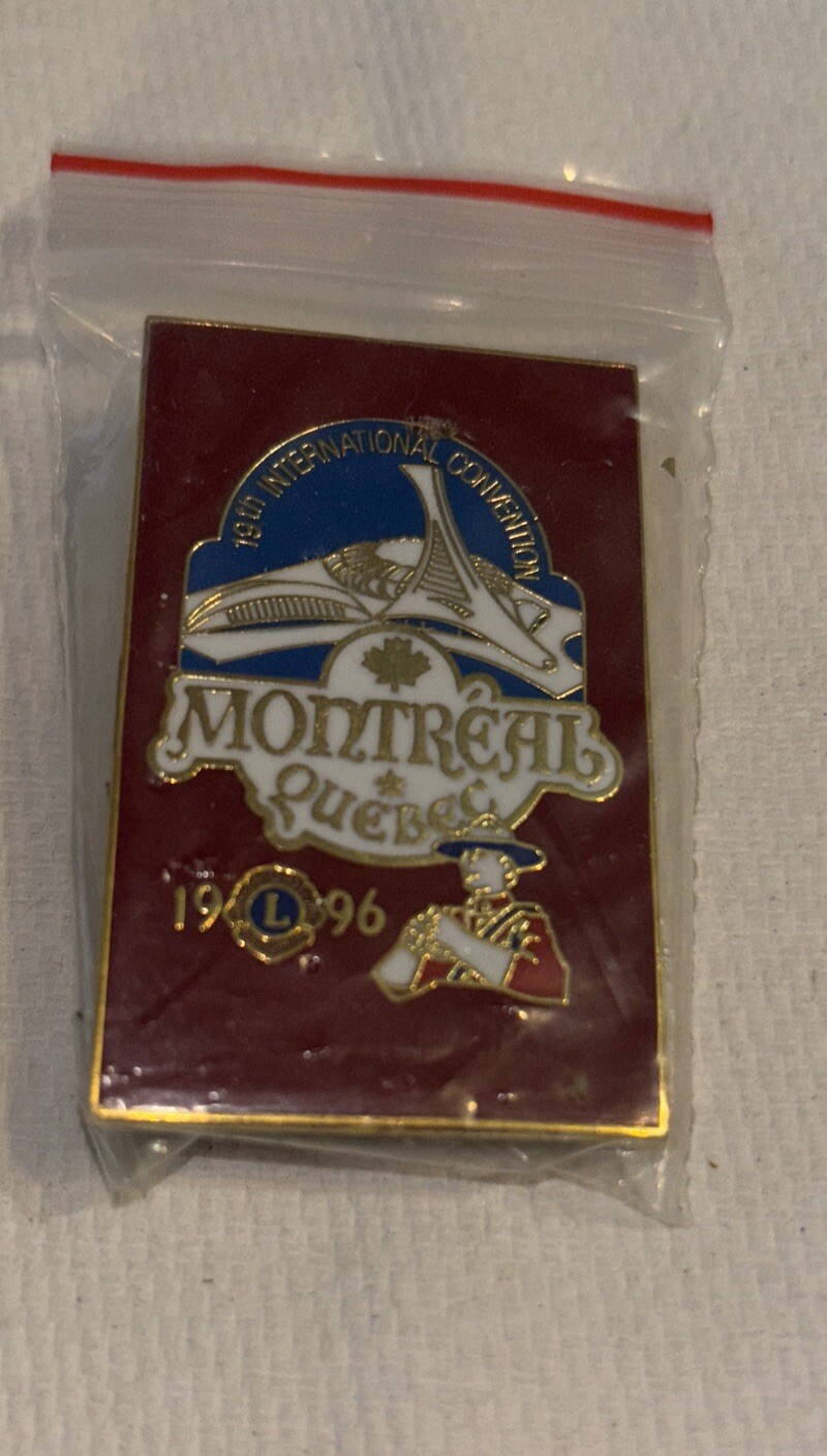 Montreal Quebec 1996  International Convention Lions Club Intl Vintage Pin 2\
