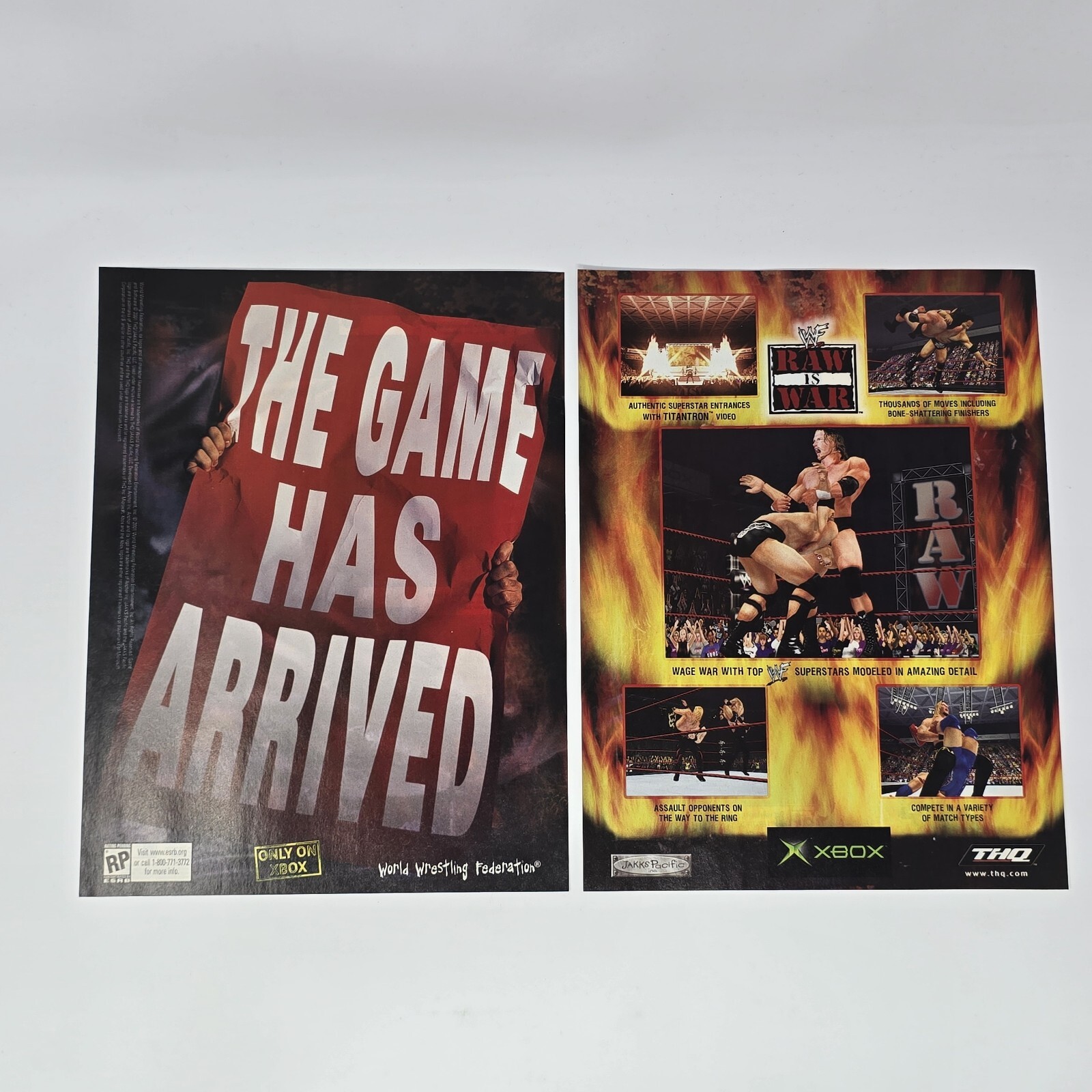 WWF Raw Is War Xbox The Game Has Arrived Print Ad/Poster Official Promo Art