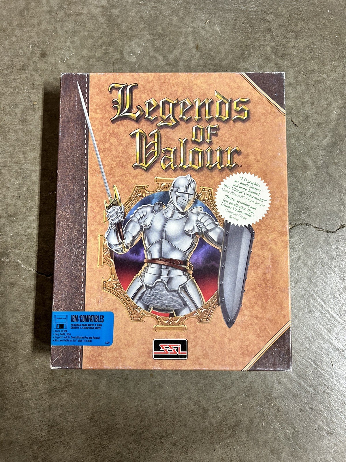 Legends of Valour - IBM PC - Complete in Big Box - 3.5” Floppy - Rare SSI RPG