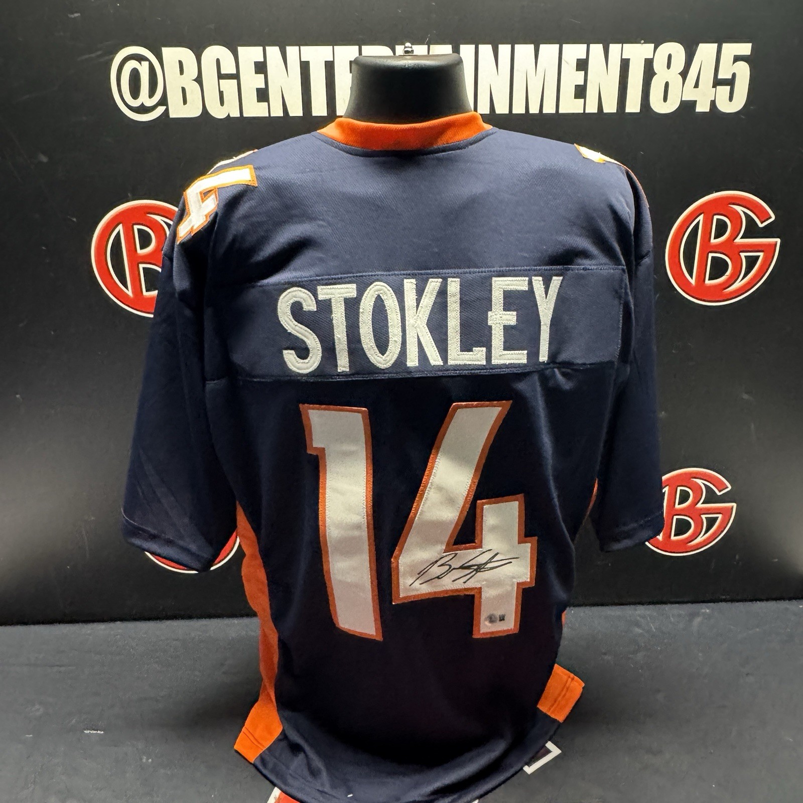 Brandon Stokley Autographed Denver Broncos Signed Jersey Beckett BAS COA AUTO