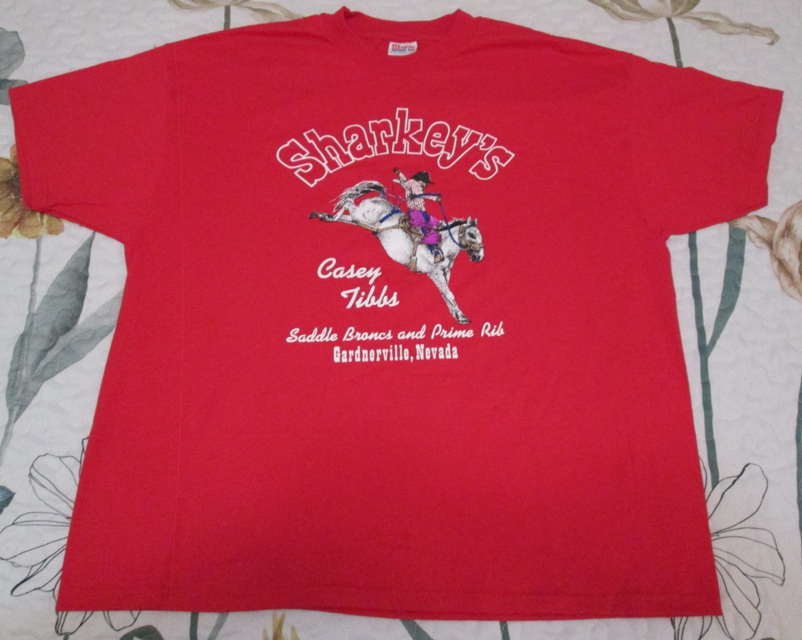 Vintage Sharkey's Casino Gardnerville, NV  T -Shirt - Casey Tibbs 2XL