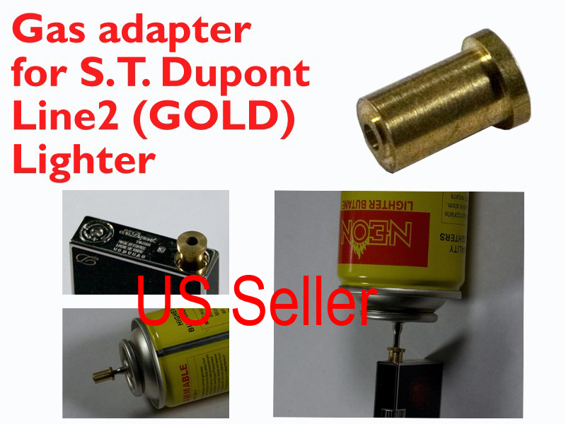 Gas Refill Adapter/REAL ST.Dupont lighter Line 1/2 Gold