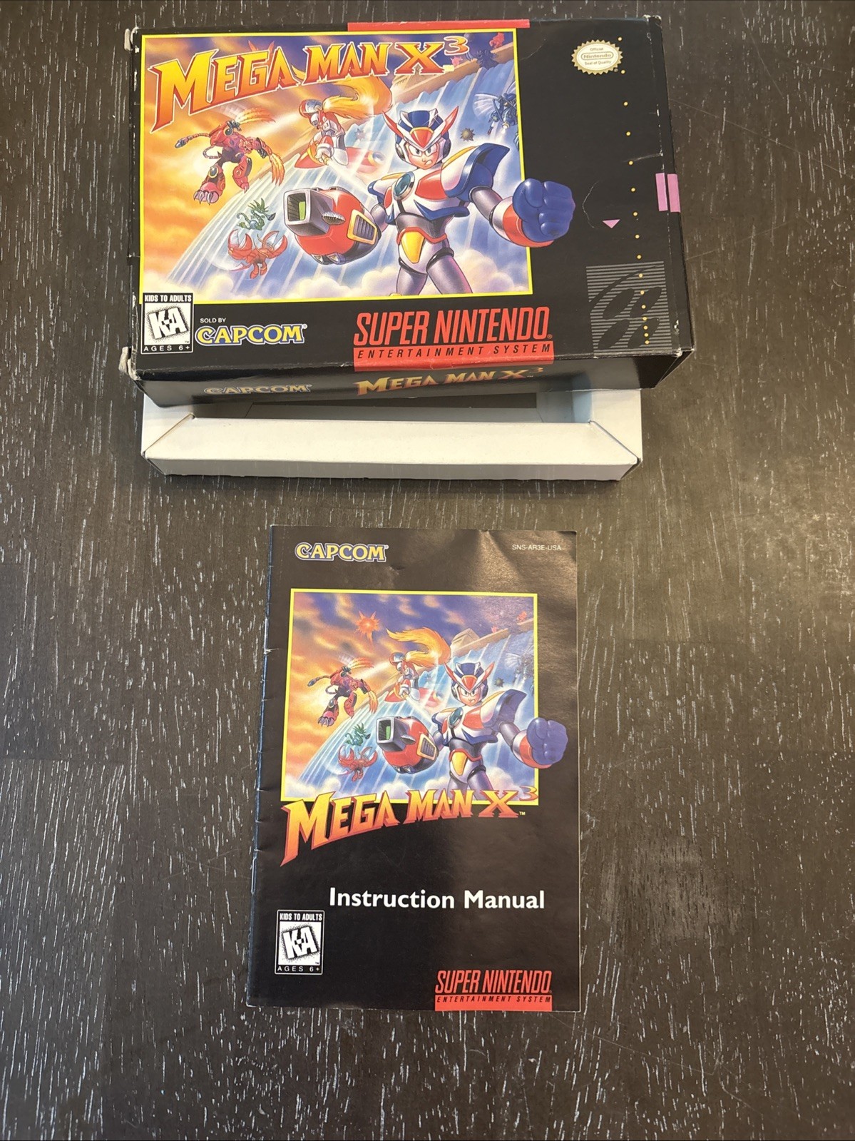 Mega Man X3 Authentic SNES Super Nintendo  Box , Manual Only