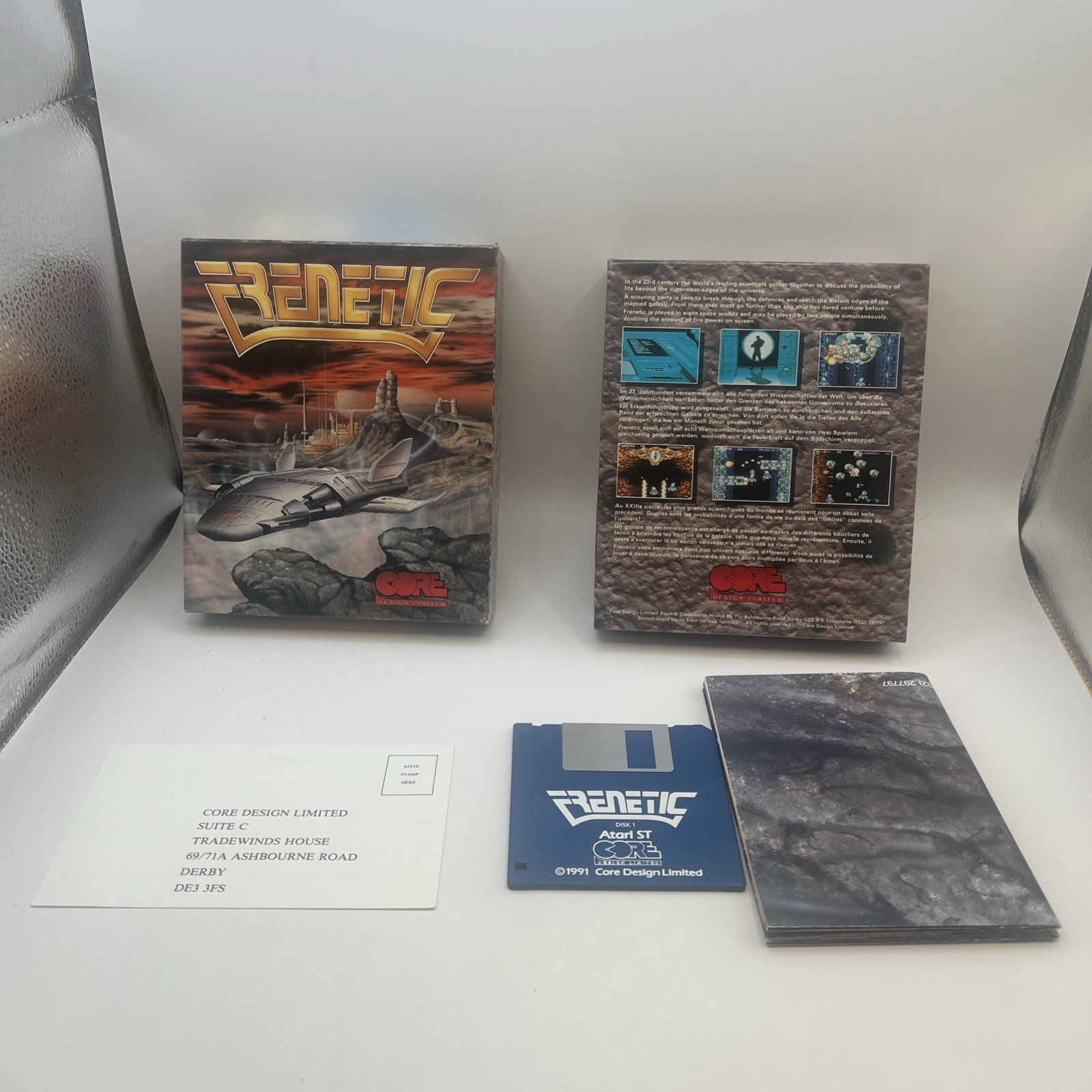 Frenetic Atari ST Core Design PAL Tested Complete Shoot'em Up