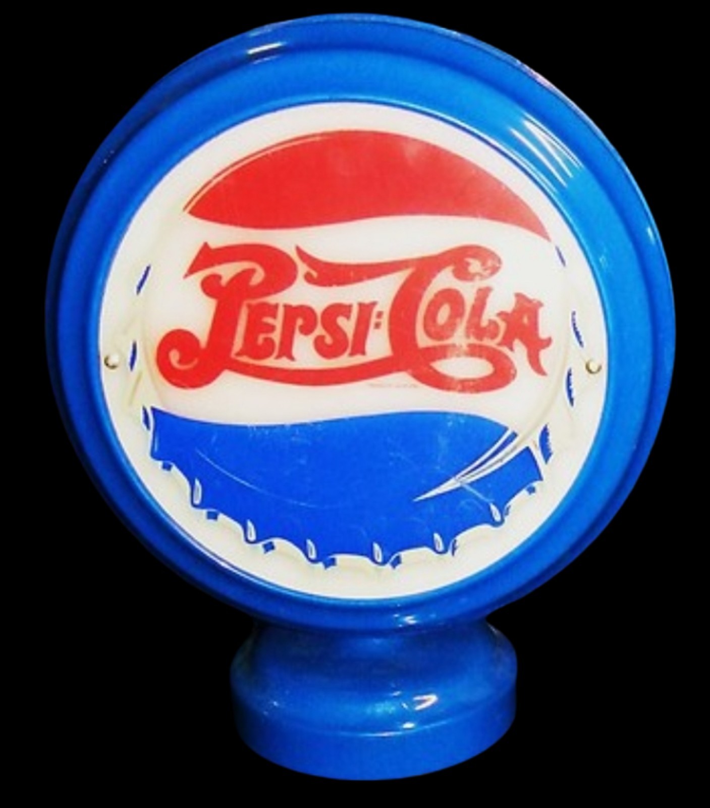 VINTAGE PEPSI COLA LIGHT UP GLOBE SIGN - WORKS