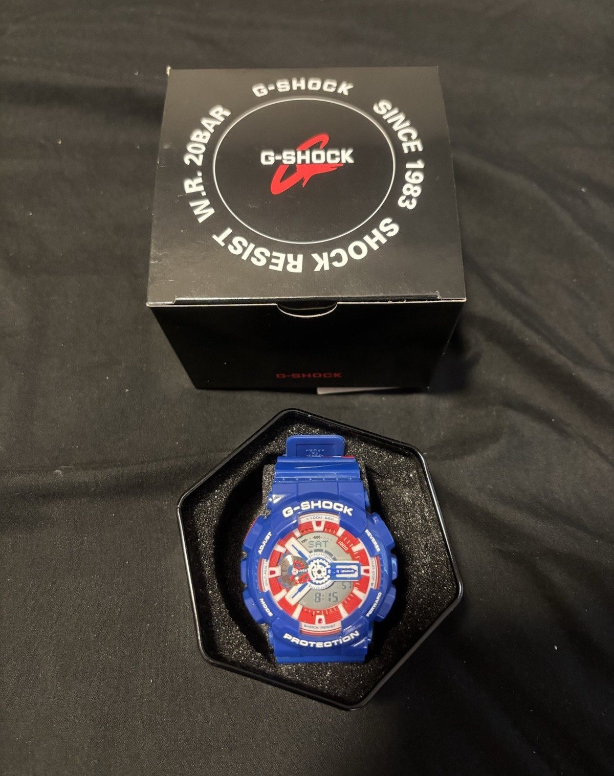 Casio G-SHOCK GA-110 Captain America Marvel Blue Resin Analog-Digital w/ Box