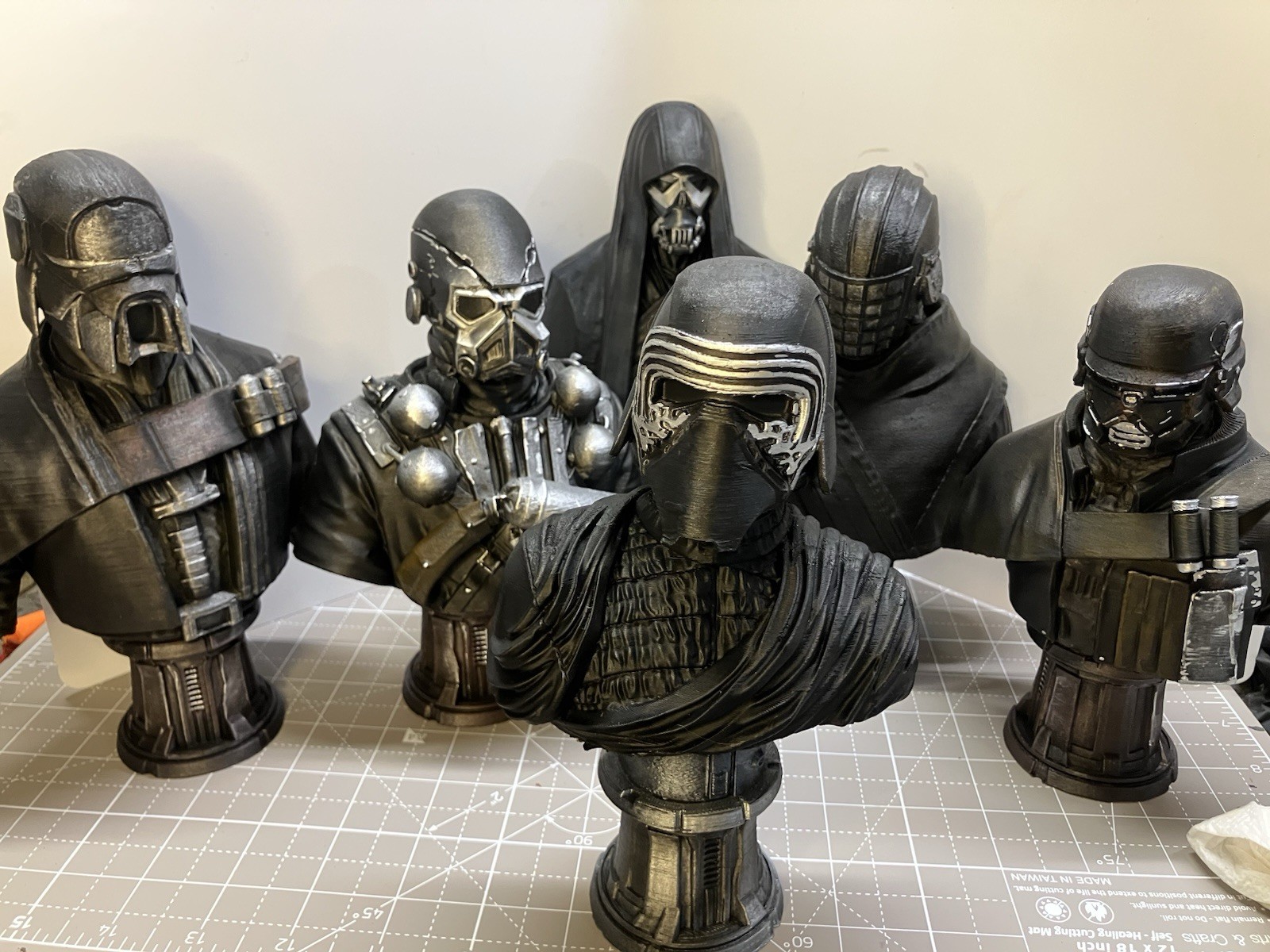 Custom Order Kylo Ren And The Knights Of Ren Mini Bust Statues Hand painted