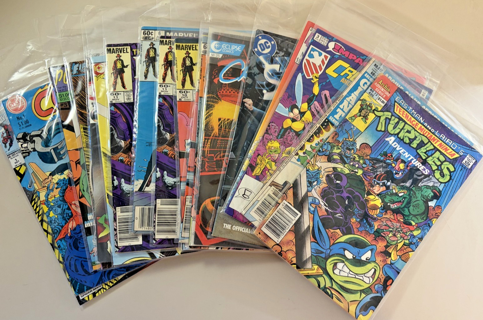 Vintage Comic Book Lot of 20+ TMNT Adventures Superman Archie Indiana Jones