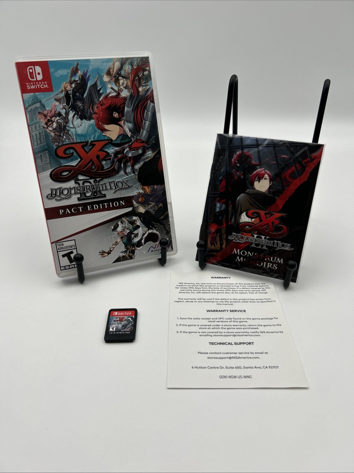 Ys IX: Monstrum Nox Pact Edition (Nintendo Switch, 2019) CIB Complete W/ Memoirs
