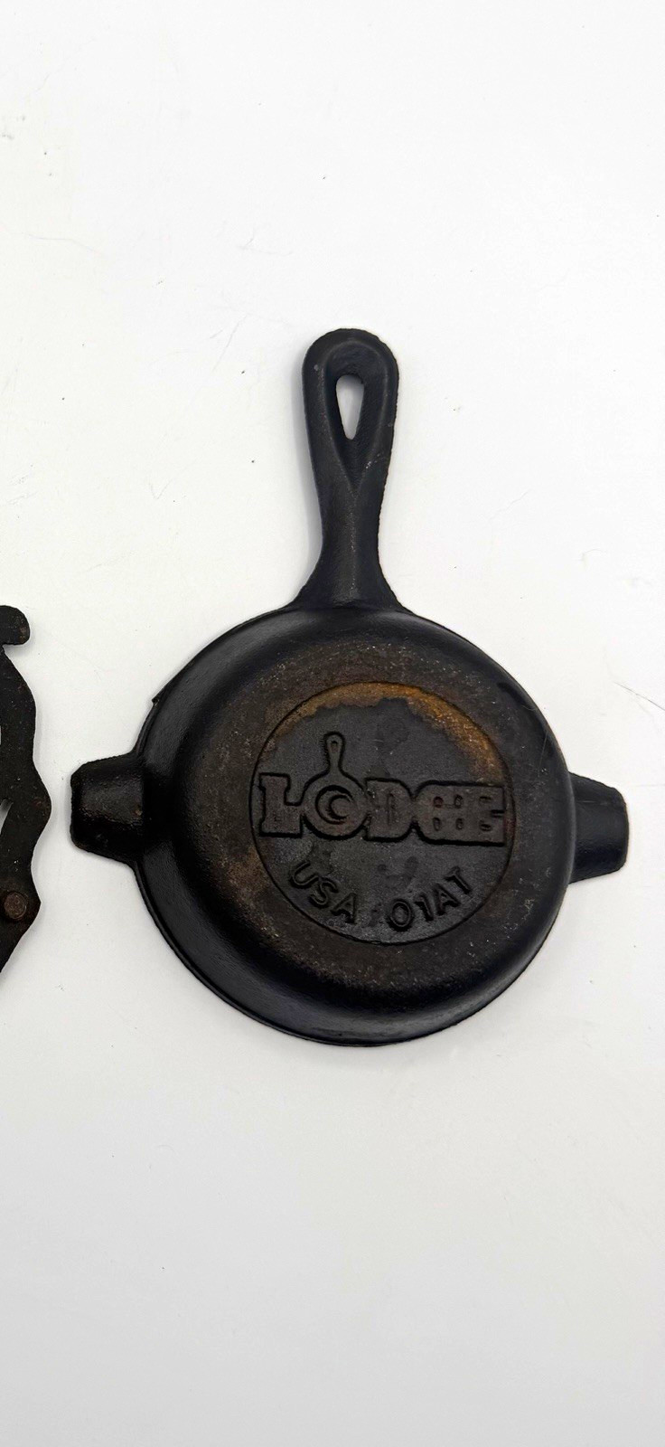 Vintage Lodge USA Cast Iron Mini Skillet Miniature Collectible Ashtray