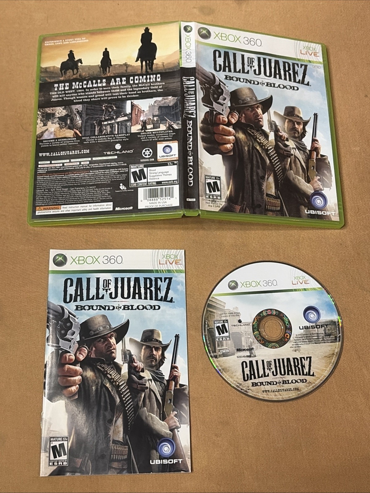 Call of Juarez: Bound in Blood (Microsoft Xbox 360, 2009) Complete - Tested