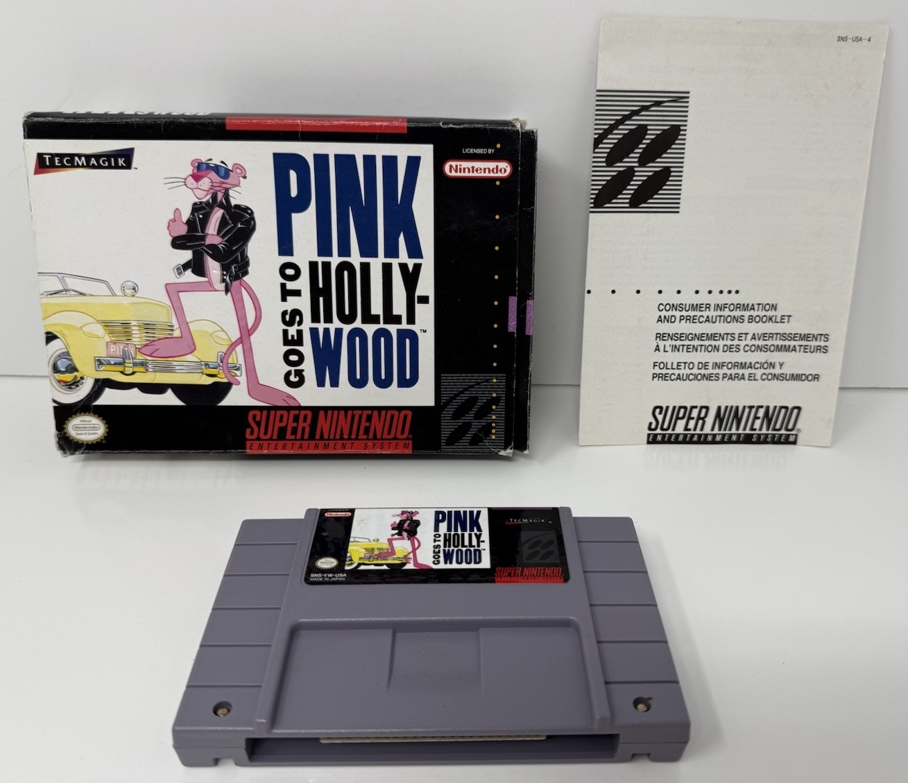 Pink Panther Goes to Hollywood (Super NES Nintendo SNES)  No Manual