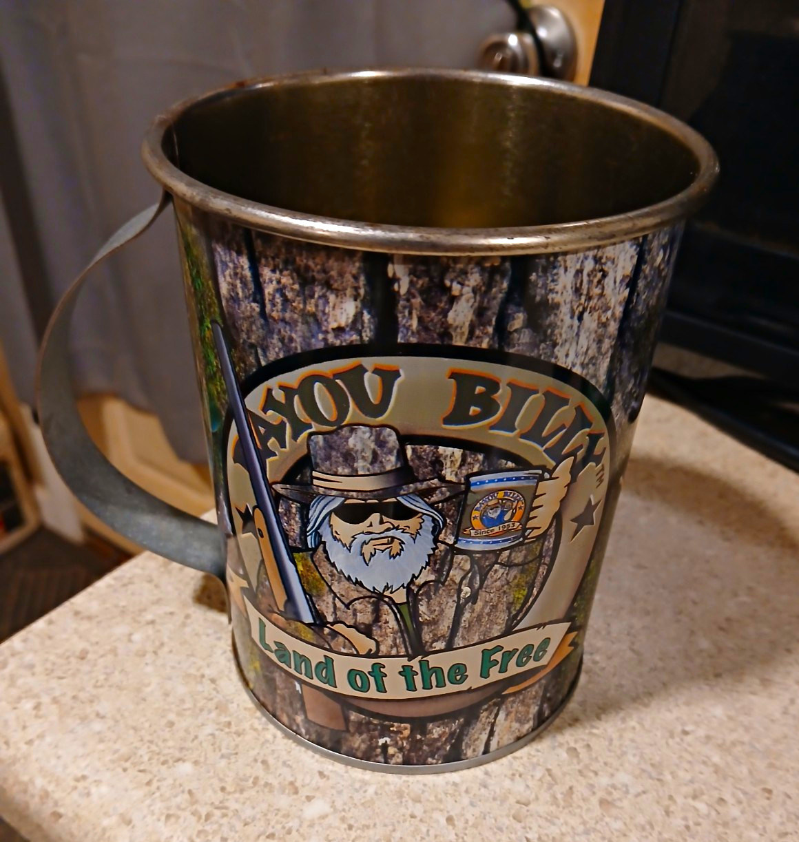 Rugged Outfitters Bayou Billy Land of the Free Bill of Rights Metal Mug