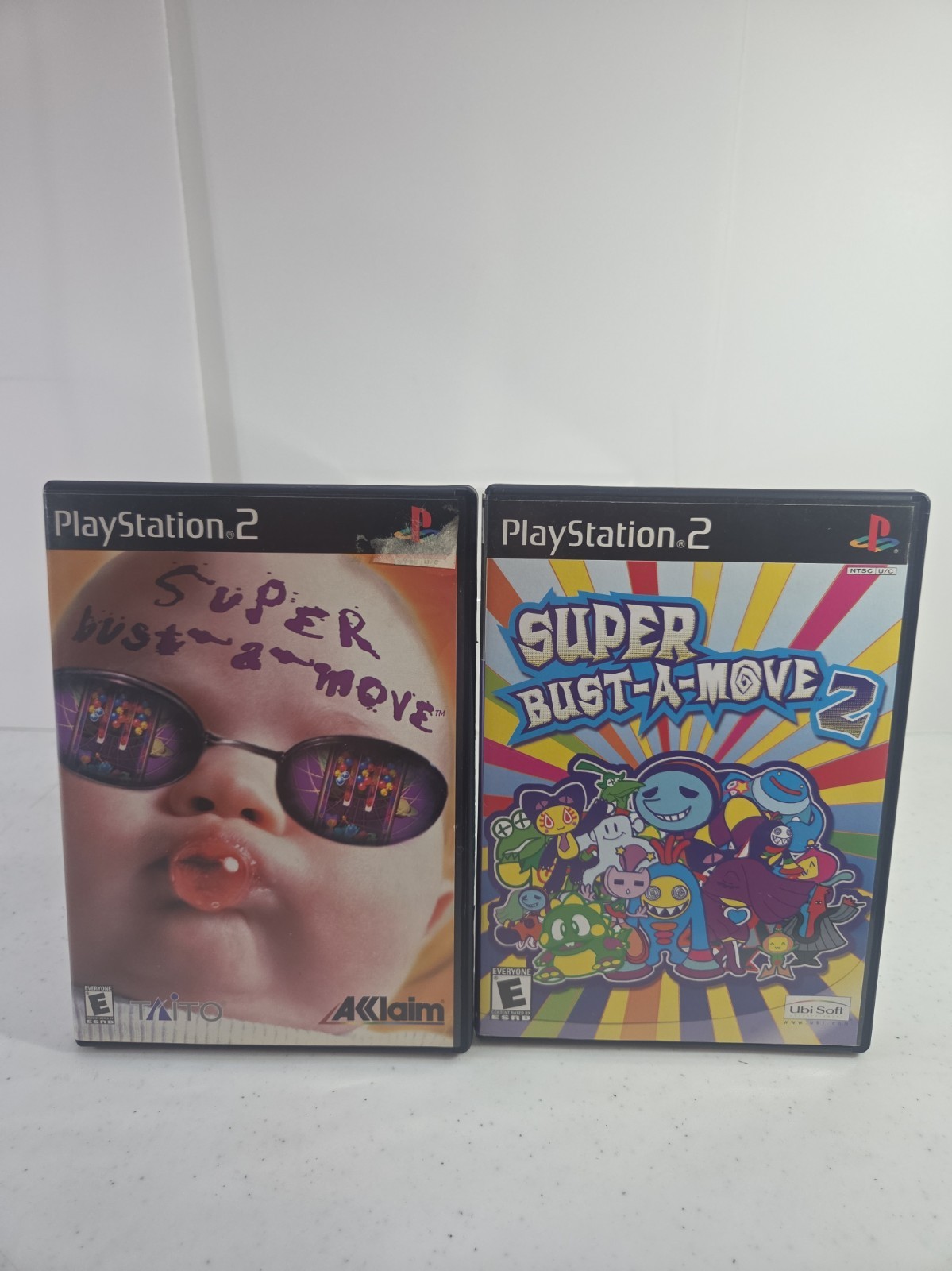 Super Bust-A-Move, 1 &2 CIB,Playstation 2 PS2, Black Label Excellent Disc