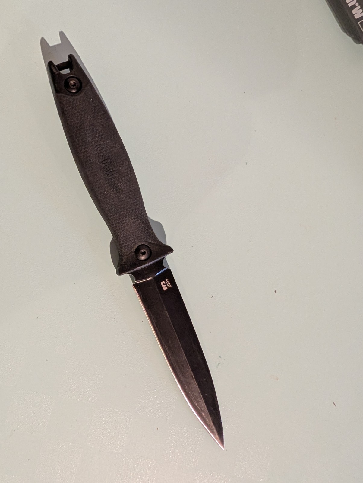 Kershaw 4007 Secret Agent single edge dagger fixed blade knife 8 5/8\